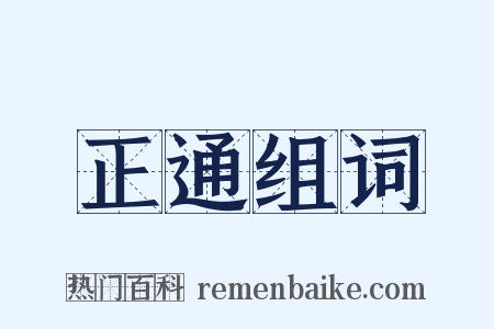 正通组词是什么意思的图片